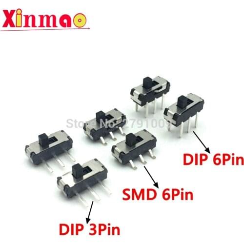 20pcs MSS22D18 MINI Miniature Switch 2P2T DIP 3/6Pin SMD6Pin for DIY Electronic Accessories DVD Switch
