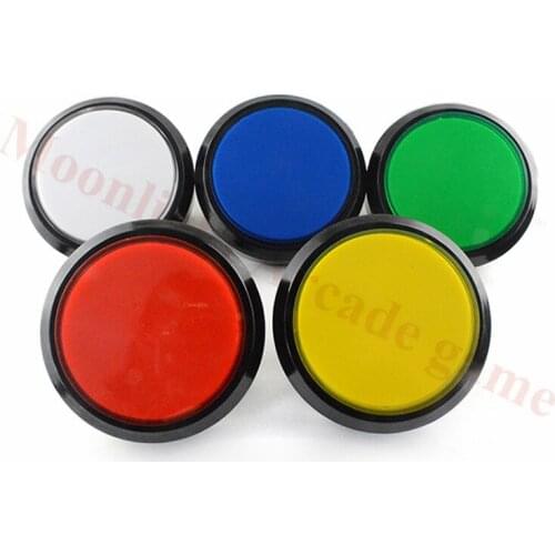 5 Colors 100mm Flat Arcade Push Button LED Lit Illuminated Push Buttons For Arcade Machine Video Games Parts 12VDC