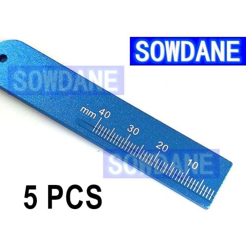 5 Pcs Brand Dental Tool Endo Rulers Span Measure Scale Endodontic ALUMINIUM (Autoclavable colourfast)