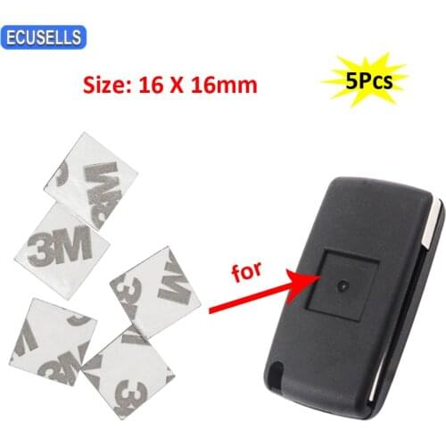5Pcs/Lot 16X16mm Car Key Shell Square Emblem Symbol Sticker Logo For Peugeot for Citroen Remote Car Key