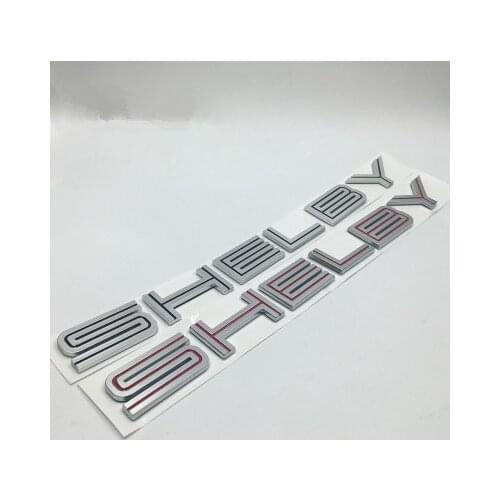 5X 3D ABS SHELBY logo rear trunk Emblem front Badge Sticker car styling for super snake COBRA Mustang GT350 GT500