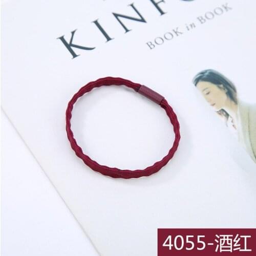 7 Solids Colors Wave Edge Elastic Hair Bands Women Hairwear Ponytail Holder Hair Accessories