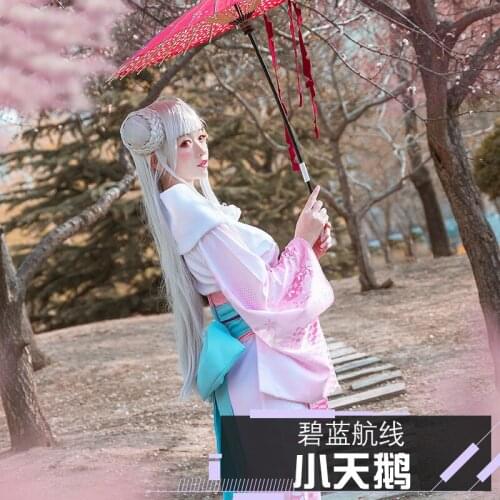 Anime Azur Lane Cygnet Destroyer Cosplay Costume Japanese Kimono Fancy Dress Suit Halloween Carnival Party Costumes for Women