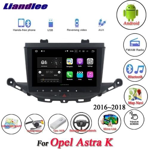 Car Android Multimedia System For Opel Astra K 2016-2018 Radio AUX Mirror Link GPS Navi Navigation HD Stereo No CD DVD