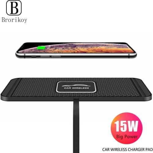 15W 10W 7.5W QI Wireless Charger Car Charger Wireless Charging Dock Pad for Samsung S20 S10 Fast phone charger For iPhone 12 11