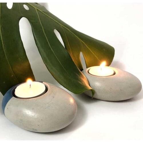Concrete Tealight Holder Molds Cement Plaster Candlestick Molds Silicone Candle Vessel Molds