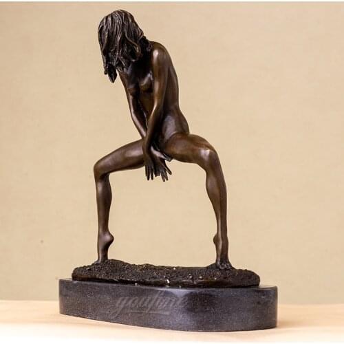 Bronze Nude Sculpture Sexy Girl Bronze Statue Abstract Female Bronze Crafts Naked Woman Statues And Sculptures For Home Office