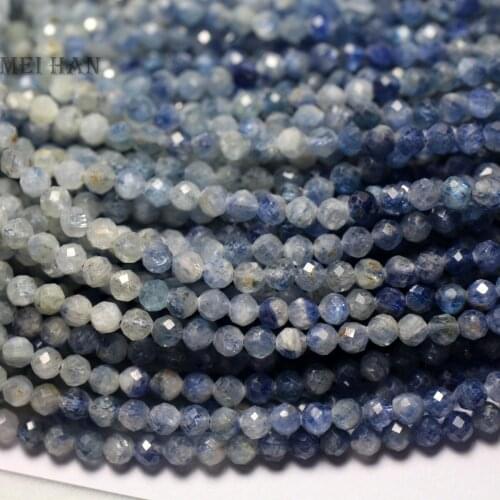 Meihan Free shipping natural 4.2 mm kyanite faceted round loose gemstone beads for jewelry making diy design