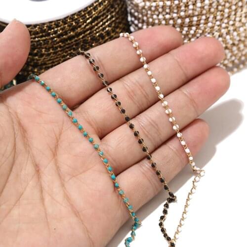 5 color Stainless Steel Cable Chains Soldered with Spool Nacklaces Enamel Chains for Necklace Bracelet Jewelry Making