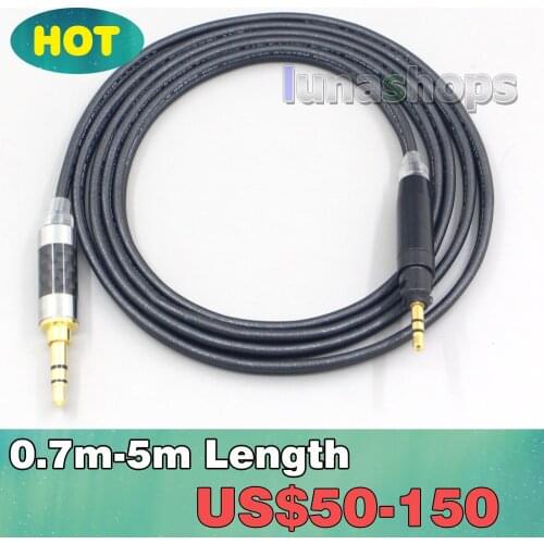 2.5mm 4.4mm XLR Black 99% Pure PCOCC Earphone Cable For Ultrasone Performance 820 880 Signature DXP PRO STUDIO LN007119