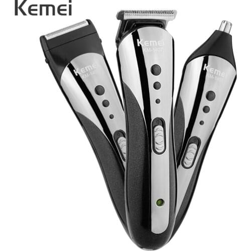 KEMEI Professional 3 In 1 Electric Nose Hair Clipper Multifunctional Men Hair Trimmer Electric Shaver Beard Razor