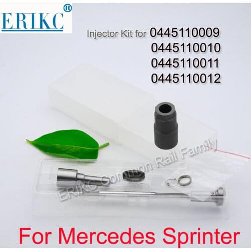 ERIKC 0445110009 0445110010 Injector Overhaul Kit Nozzle DSLA156P736 Valve Set F00VC01001 for Mercedes 0445110011 0445110012