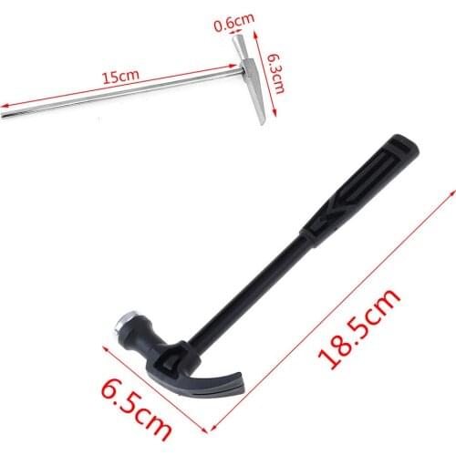 Metal Mini Claw Handle Hammer Woodworking Nail Puncher Hammer Small Iron Hammer Watch Repair Hand Tool Emergency Safety Escape