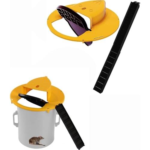 Reusable Mice Trap Smart Flip and Slide Bucket Lid Mouse Rat trap Human Lethal Trap Auto Reset Rat Door Style Multi Catch Garden