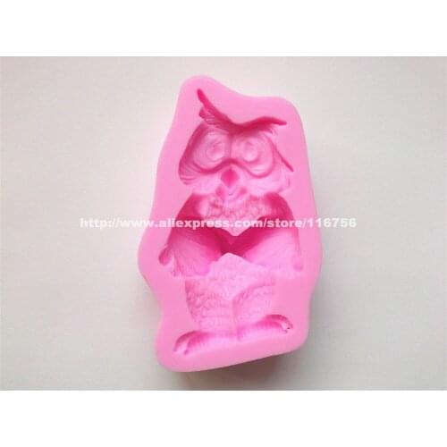 New! Free Shipping Mr. Owl Shaped Silicone Mold Cake Decoration Fondant Cake 3D Mold Food Grade Silicone Mould 239