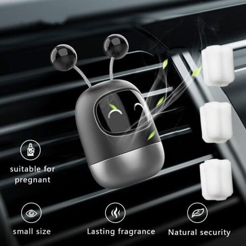 Freshener Perfume Cute Robot Solid Essential Oil Diffuser Air Vent Car Air Outlet Aromatherapy Clip Car Smell