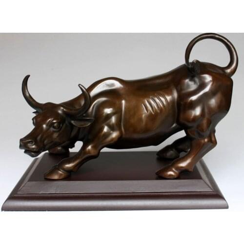 The opening of Wall Street office lucky cow copper ornaments crafts Wang Niu Wang topnew living room decoration market