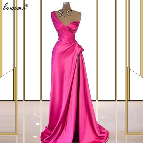Simple Fuchsia Mermaid Cocktail Dresses 2021 Turkish Couture Vintage Prom Dresses For Women Long Celebrity Dresses платье 2021