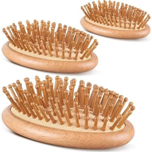 Scalp Massage Hair Comb Air Cushion Body Soothing Wooden Essential Oil Spa Brush Women Hairbrush Soothing Essential
