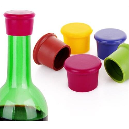 Silicone Wine Bottle Stopper Sealed Wine Stoppers Kitchen Wine Champagne Stopper Beverage Closure