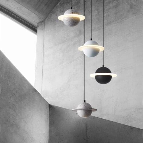 LED Modern chandelier planet restaurant Creative bar lamp bedside single head Chandelier Suspension Luminaire Lamp Dinning Room