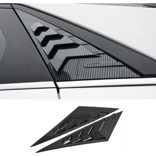 Carbon Fiber ABS Car Side Vent Window Scoop Louver Cover Trim for Hyundai Elantra Avante CN7 / I30 2020 2021