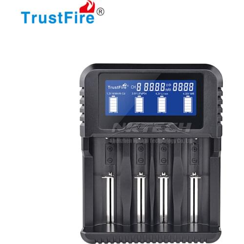 TR-020 TrustFire Smart Fast Battery Charger Power Bank QC3.0 USB Display Charging Capacity/Volt/Temp 18650 26650 32650 14500 AAA