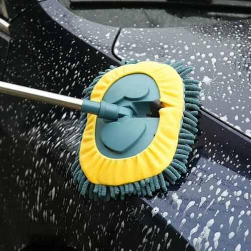 Rotatable Car Washing Mop Long Handle Adjustable Chenille Broom Dust Brush Floor Window Cleaner Bathroom Mop Cleaning Tool