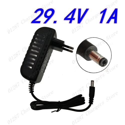 29.4V 1A polymer lithium Battery Charger AC100-240V DC 5.5MM*2.1MM Portable Charger US/EUPlug