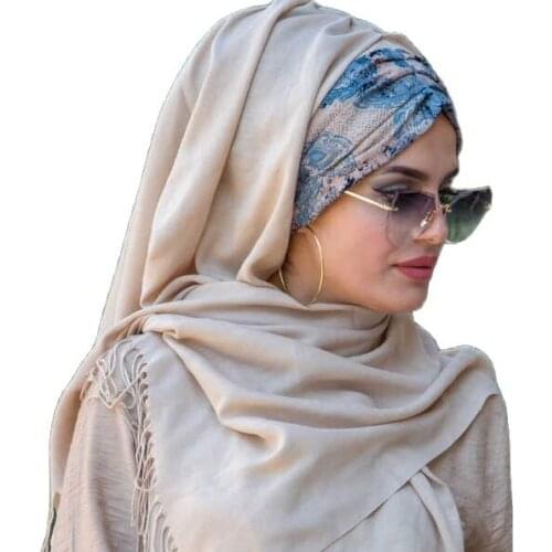 Muslim Women Hijab Cotton Underscarf Stretch Cover Wedding Special Cap Shawl Islamic Scarf Inner Headband Bonnet