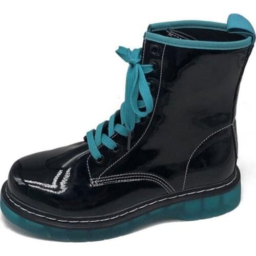 New Arrivals Rainboots Casual Platform Fashion Boots Rain Boots Non-slip Ankle Waterproof Women Boots Lace-up Ladies Rain Shoes