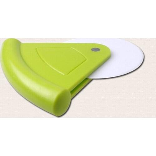 1PC Round Shape Pizza Cutter FDA Plastic Pizza Wheels Cutting Knife Cake Bread Slicer Baking Pizza Tools OK 0257