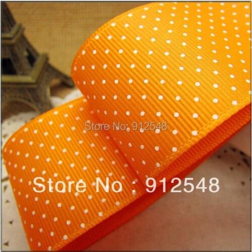 38dmnyd010,width 38mm ,10 yards new arrival high quality beautiful dots 100% polyester printed grosgrain ribbon,free shipping