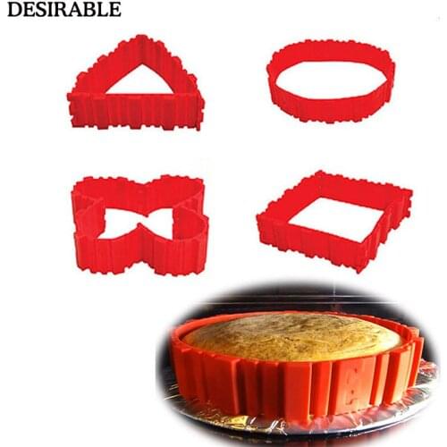 DESIRABLE New 4 Pcs/Set Magic Cobras Food Grade Silicone Baking Cake Bake Mould DIY Shape Free All Types of Cooking Mold Tools