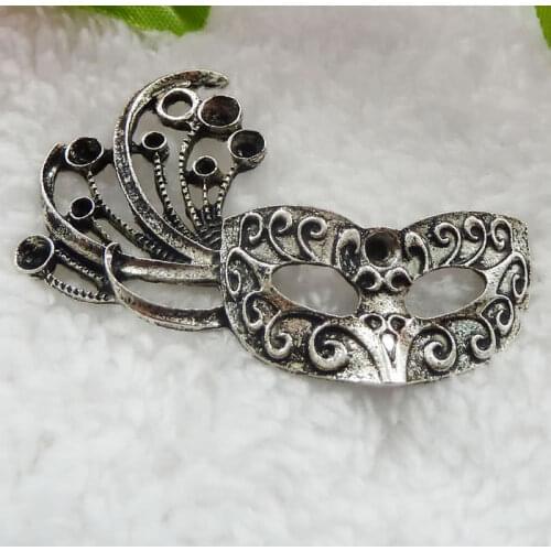 56 pieces antique silver blinder charms pendant 53x30mm #201