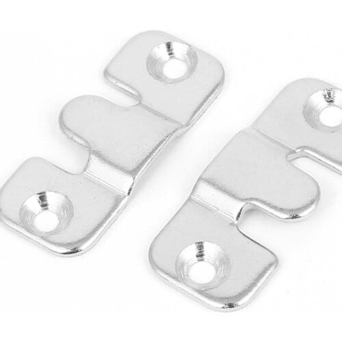 Uxcell 6pcs E-shaped Furniture Sofa Photo Frame Metal Interlock Bracket Connector Hook for many wooden furniture using