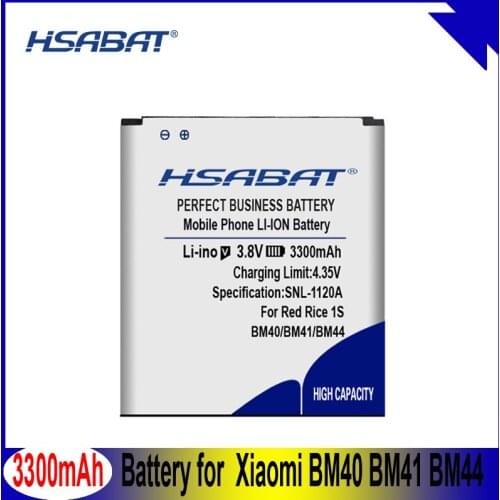 HSABAT BM40 BM41 BM44 3300mAh Battery for Xiaomi 2A Mi2A/Xiaomi Hongmi Red Rice 1S 4.7"/ Redmi 2