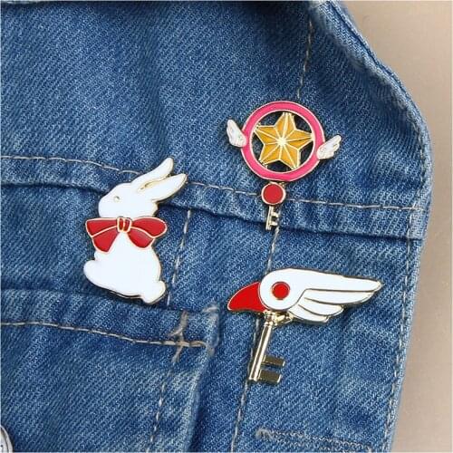 Anime Cardcaptor Sakura Brooch Cosplay prop Accessories accessory Jewelry accessories Card captor pin