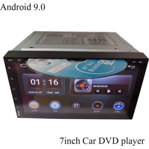 7" universal 2din car radio with dvd player with android 2G RAM Quad core 32G cpu radio usb sd bt swc rear view camera gps map