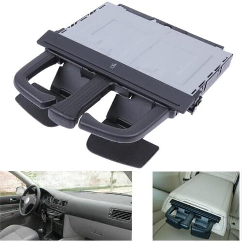 Dual Slot Car Cup Holder Foldable Radio Back Seat Beverage Drink Bottle Mount Stand Bracket For VW Golf 4/Audi A4L A5 A7 Q7/Bora