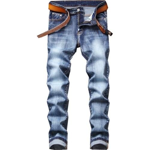 Small Straight Embroidered Jeans Hombre Men Slim Micro Stretch Jean Trendy Men Trousers Embroidery Men Grey Jeans Fashion Pant
