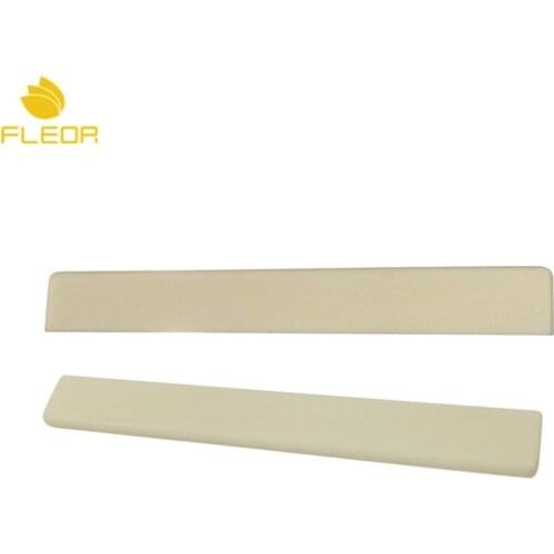 FLEOR 2pcs Bone Saddles Classical Guitar Saddles 80x3x11-9.5mm Guitar Parts