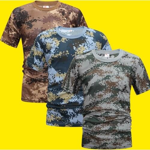 2020 Military Camouflage Tactical T Shirt Men Women Outdoor Short Sleeve Quick Drying Mesh Combat Shirt Training Clothing 3XL
