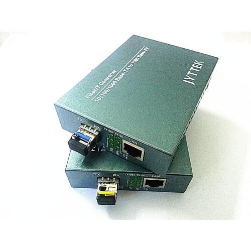 Hot Sale 2 Pieces/Lot SFP Media Converter Singlemode Singlefiber 20km LC Gigabit Fiber Optic Transceiver