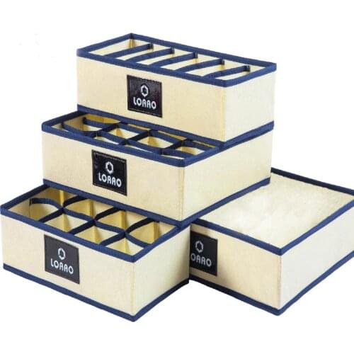 LOAAO New hot folding underwear Storage Boxes Bins factory sale home storage organizer box socks storage bag bra