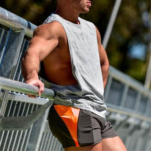 New Mens Cut Off Sleeveless shirt Gyms Stringer Vest Blank Workout Shirt Muscle Tees Bodybuilding Tank Top Fitness Clothing