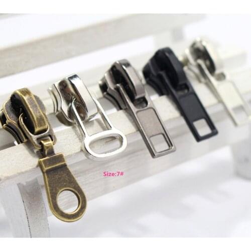 5 pcs 7# mix zipper repair kits zipper pull Metal zipper slider,zipper head,Garment,bag and suitcase accessories,clothes,q2