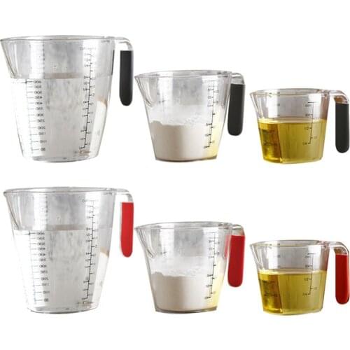 3PCS Measuring Cup Set,250Ml/500Ml/1000Ml,Stackable Measuring Cup with Different Size Units,Heat-Resistant,for Kitchen