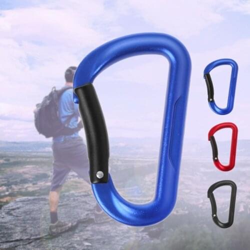 OOTDTY Aluminum Alloy D-ring Carabiner Outdoor Camping Keychain Clip Snap Hook Buckle Climbing buckle