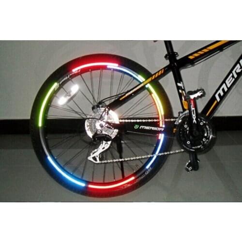 Bicycle reflector Fluorescent MTB Bike Bicycle Sticker Cycling Wheel Rim Reflective Stickers Decal Accessories BRS2006